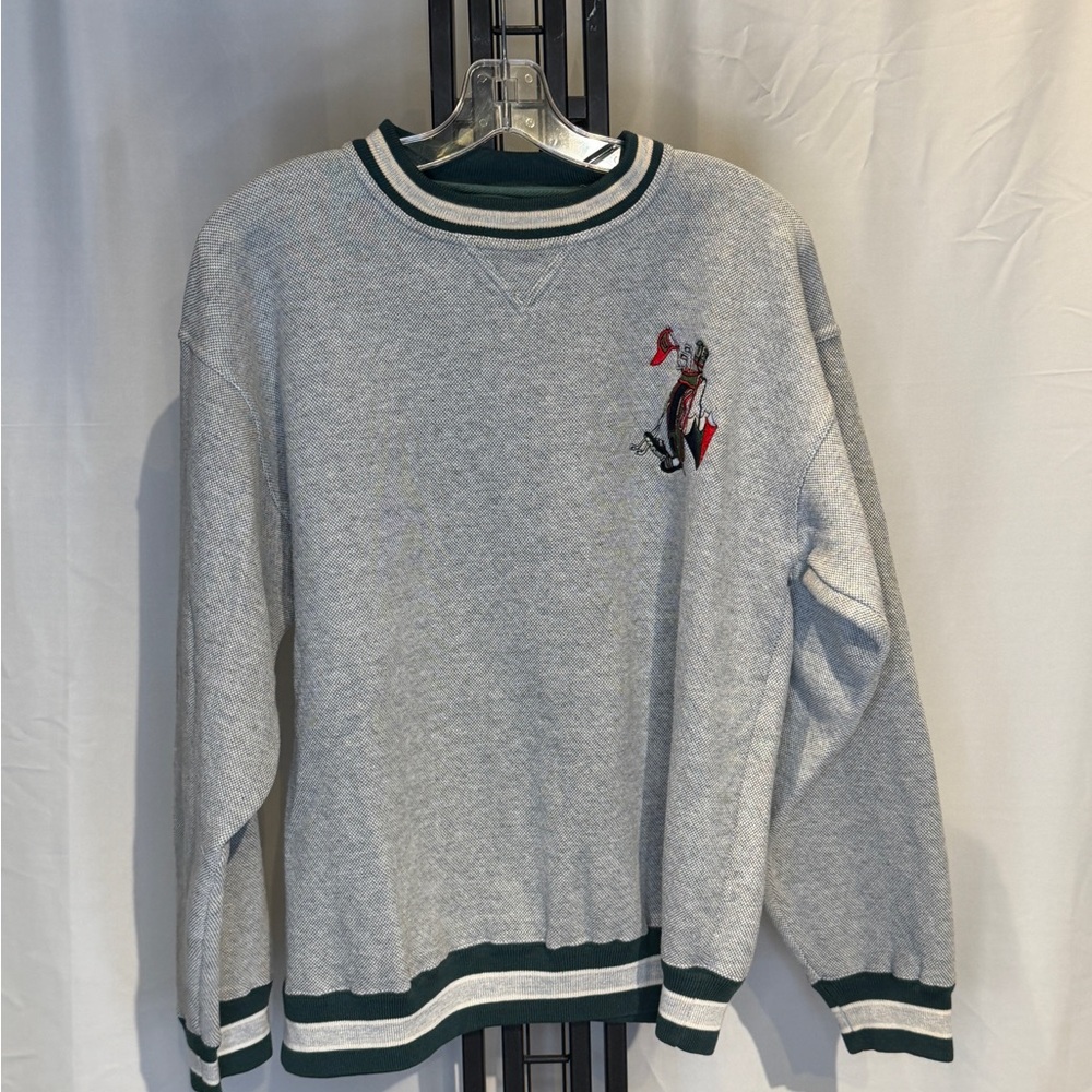 Newport Heather Gray‎ Crewneck with Forest Green Accents